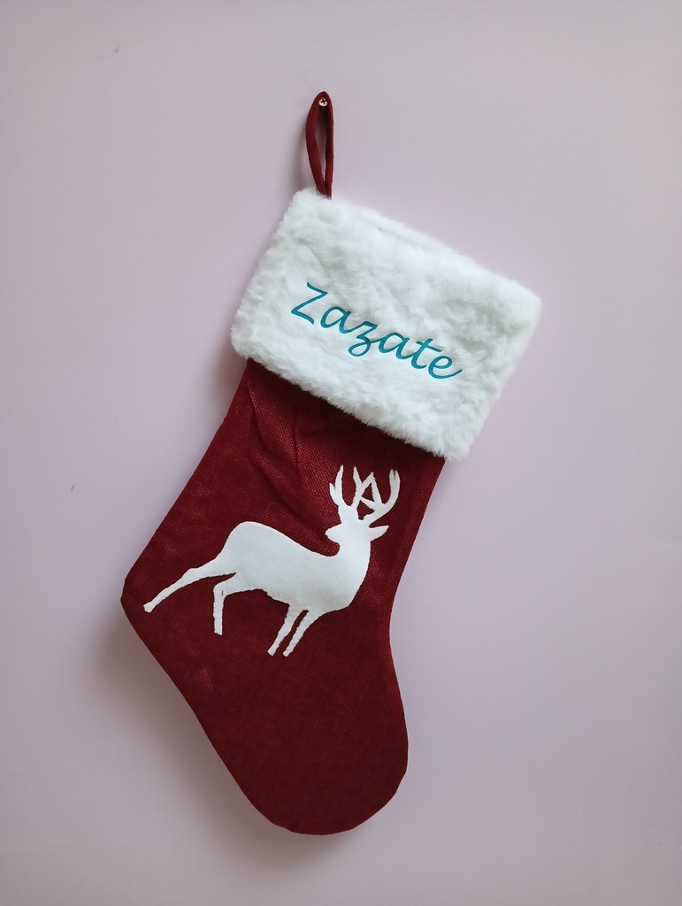 Chaussette de Noël personnalisée Juste Ain Detail Personnalisation